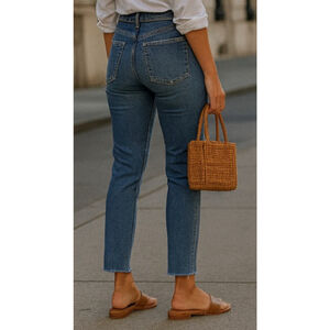 J.Crew Denim Jeans Vintage Straight Raw Hem Light Wash Classic Fit Streetwear 30